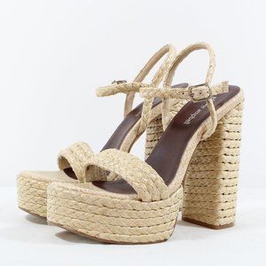 Jeffrey Campbell Natural Braided Platform Sandals